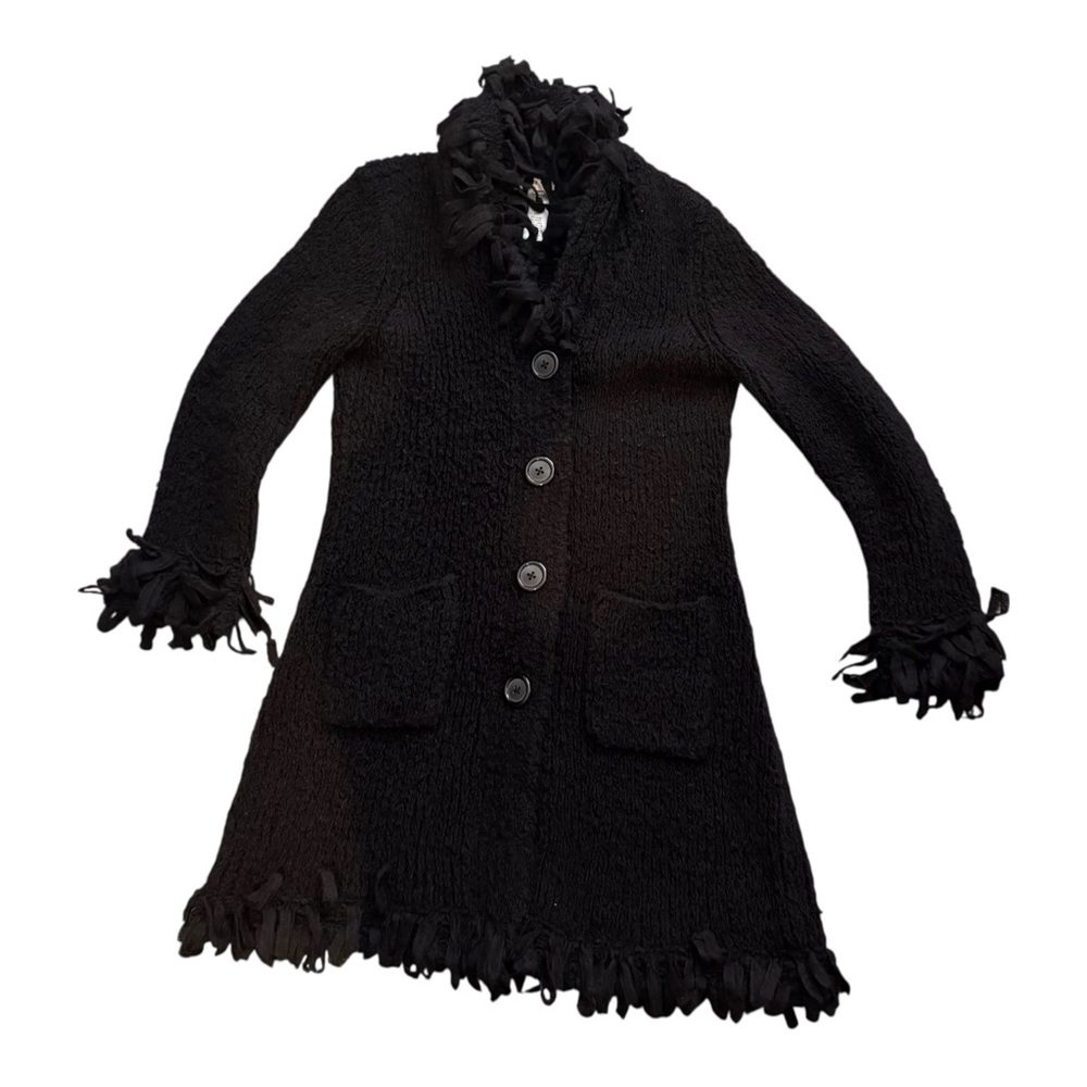 VTG Nine West chunky long cardigan, M, black, GUC
